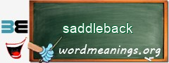 WordMeaning blackboard for saddleback